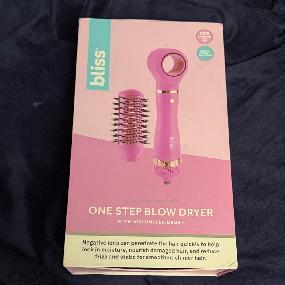 Bliss Pink Hair Dryer with Volumizer Brush